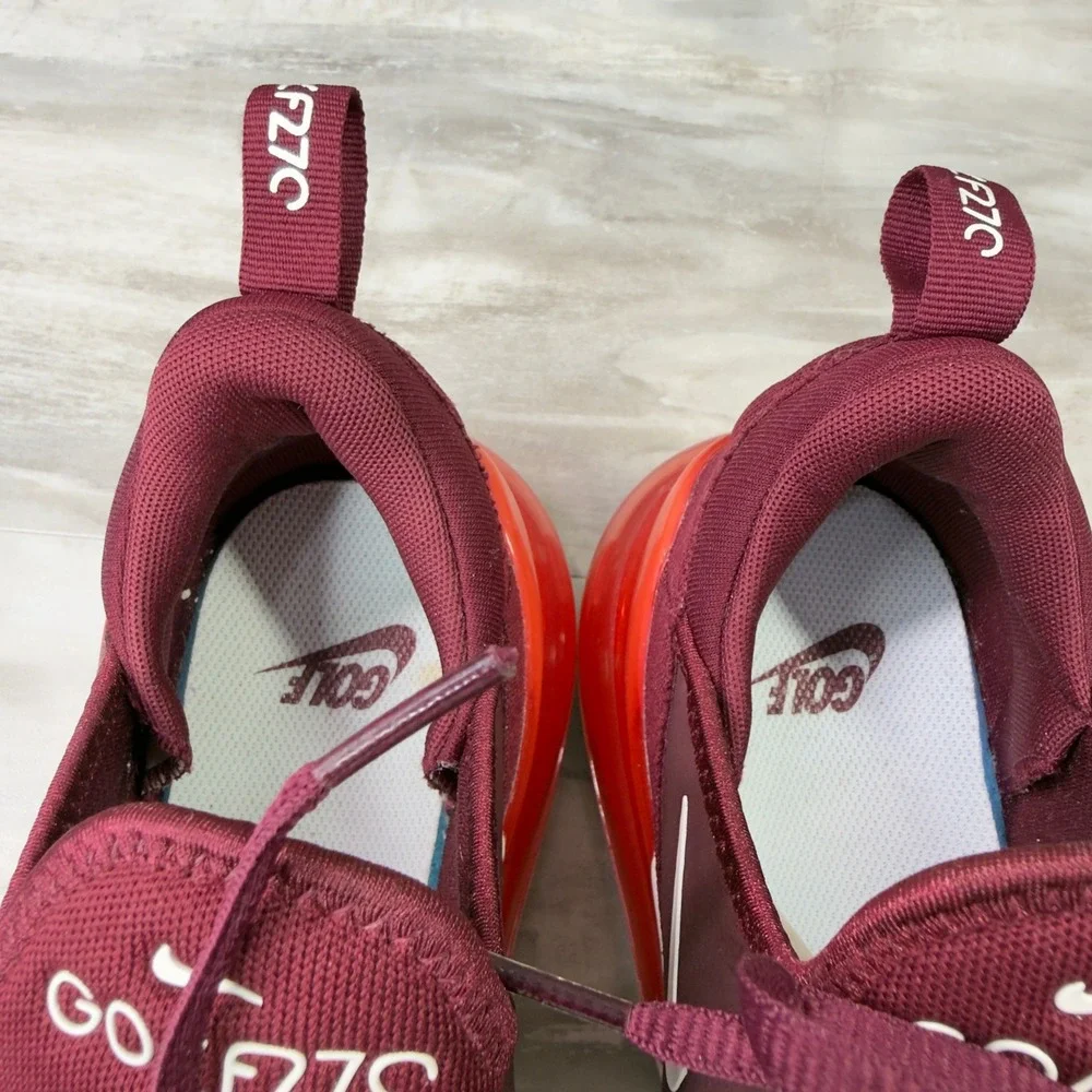 Nike Air Max 270 G Mens Size 11.5 Golf Shoes Spikeless Burgundy Red CK6483-600